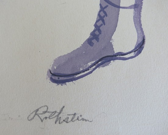 The Boxer a Watercolor by WPA Artist Jerry Roth